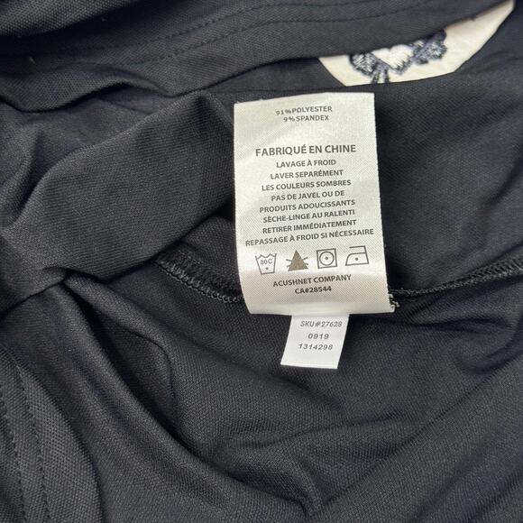 FootJoy Chardonnay Golf Club 3/4 Sleeve Polo Shirt Black Women’s Medium Preppy - Picture 14 of 16